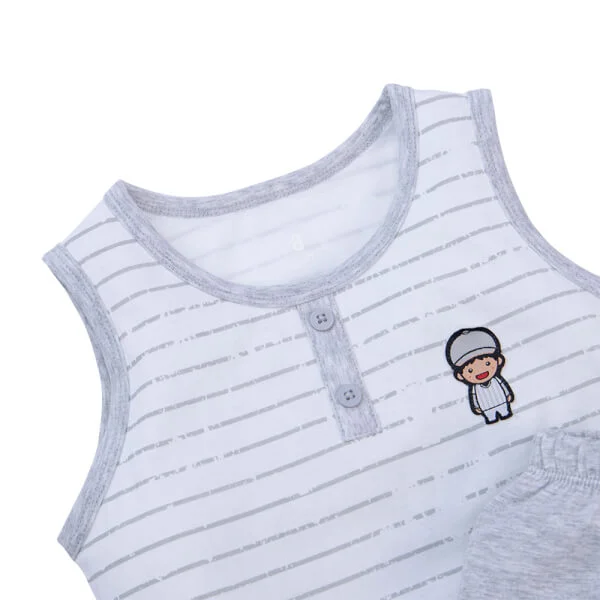 Bộ bé trai ngắn Animo HN822064 (6M-3Y, Trắng)