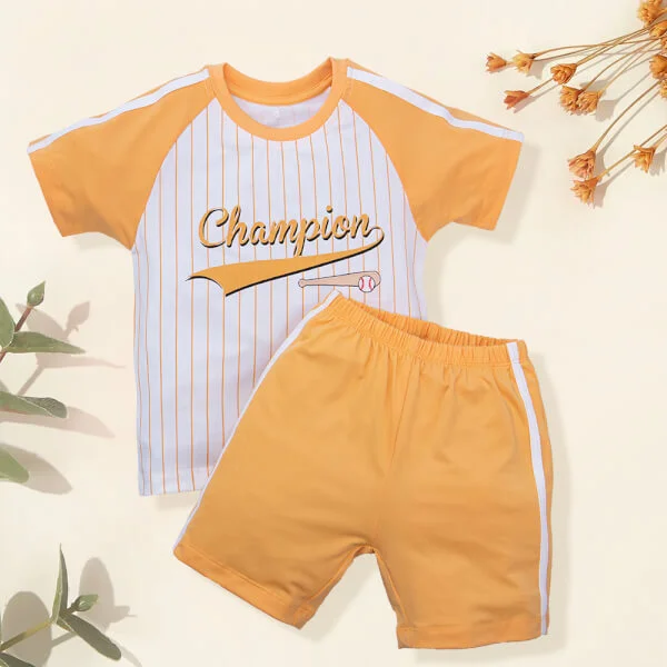 Bộ bé trai ngắn, bst Animo Club Animo HN622027 (6M-3Y,Sọc vàng)