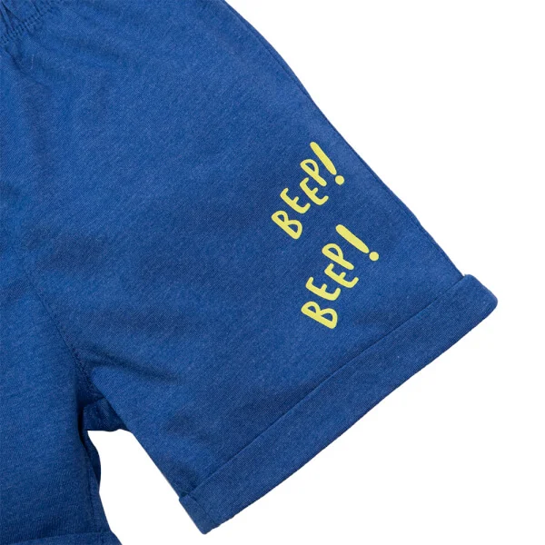 Bộ bé trai ngắn, bst xe rùa bíp bíp Animo HN522043 (6M-6Y,Sọc xanh)