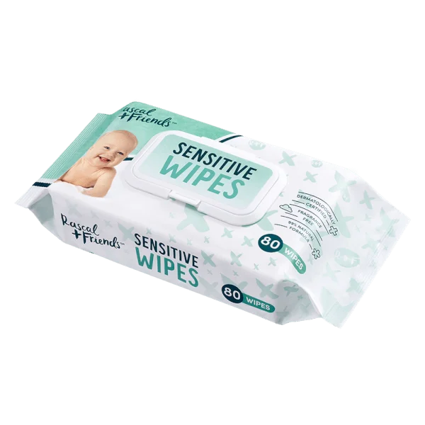 Khăn ướt dịu nhẹ Rascal + Friends (80 tờ)