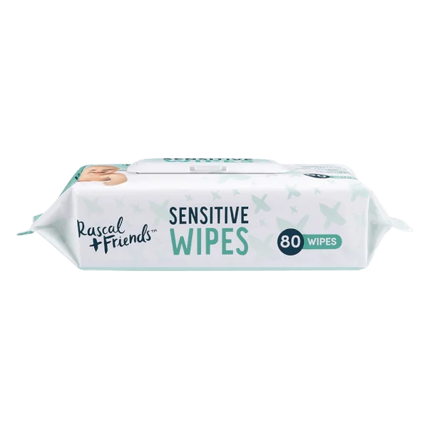 Khăn ướt dịu nhẹ Rascal + Friends (80 tờ)