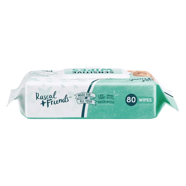 Khăn ướt dịu nhẹ Rascal + Friends (80 tờ)