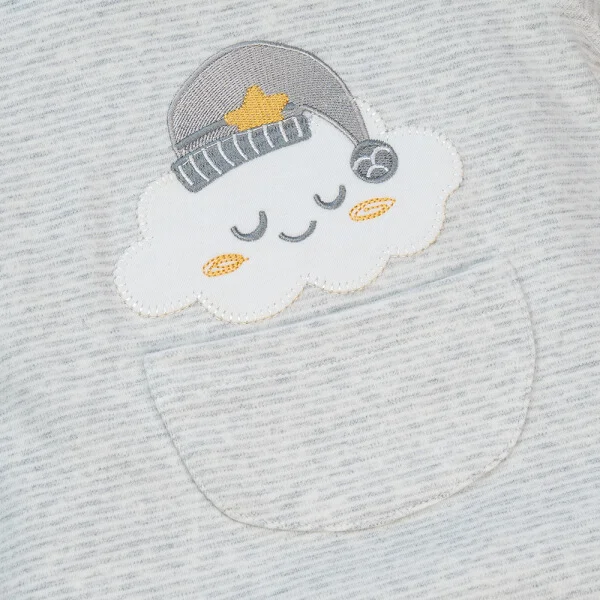 Bộ đông bé trai dài Animo MN922007 (6M-3Y,Xám)