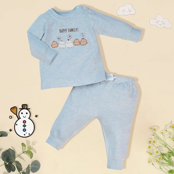 Bộ đông bé trai dài Animo MN922004 (6M-3Y,Xanh)