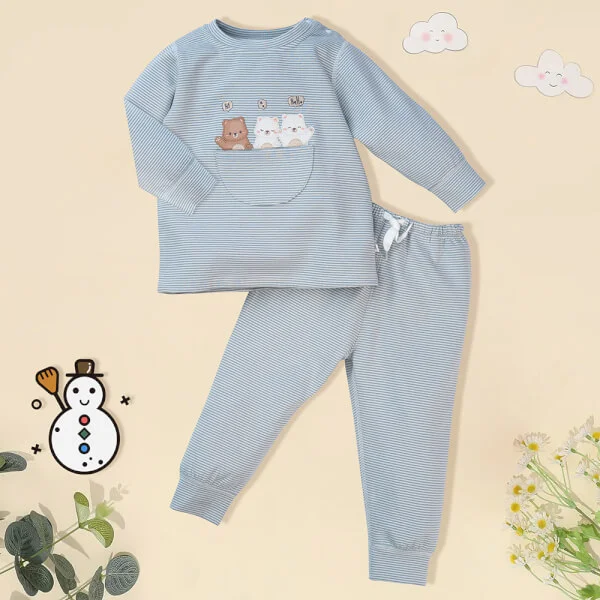 Bộ đông bé trai dài Animo MN922013 (6M-3Y,Xanh)