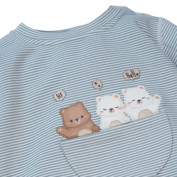 Bộ đông bé trai dài Animo MN922013 (6M-3Y,Xanh)