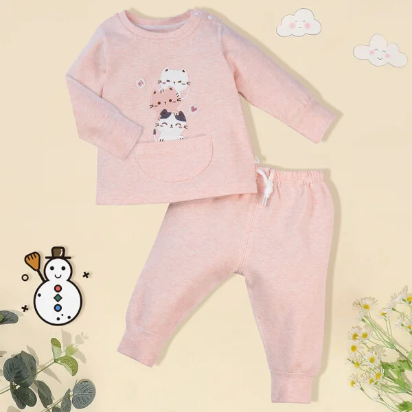 Bộ đông bé gái dài Animo MN922012 (6M-3Y,Hồng)