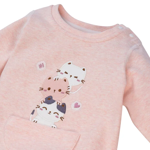 Bộ đông bé gái dài Animo MN922012 (6M-3Y,Hồng)