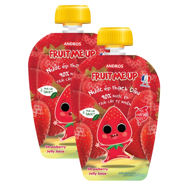 Combo 2 Fruit Me Up Nước ép thạch dâu túi 90g