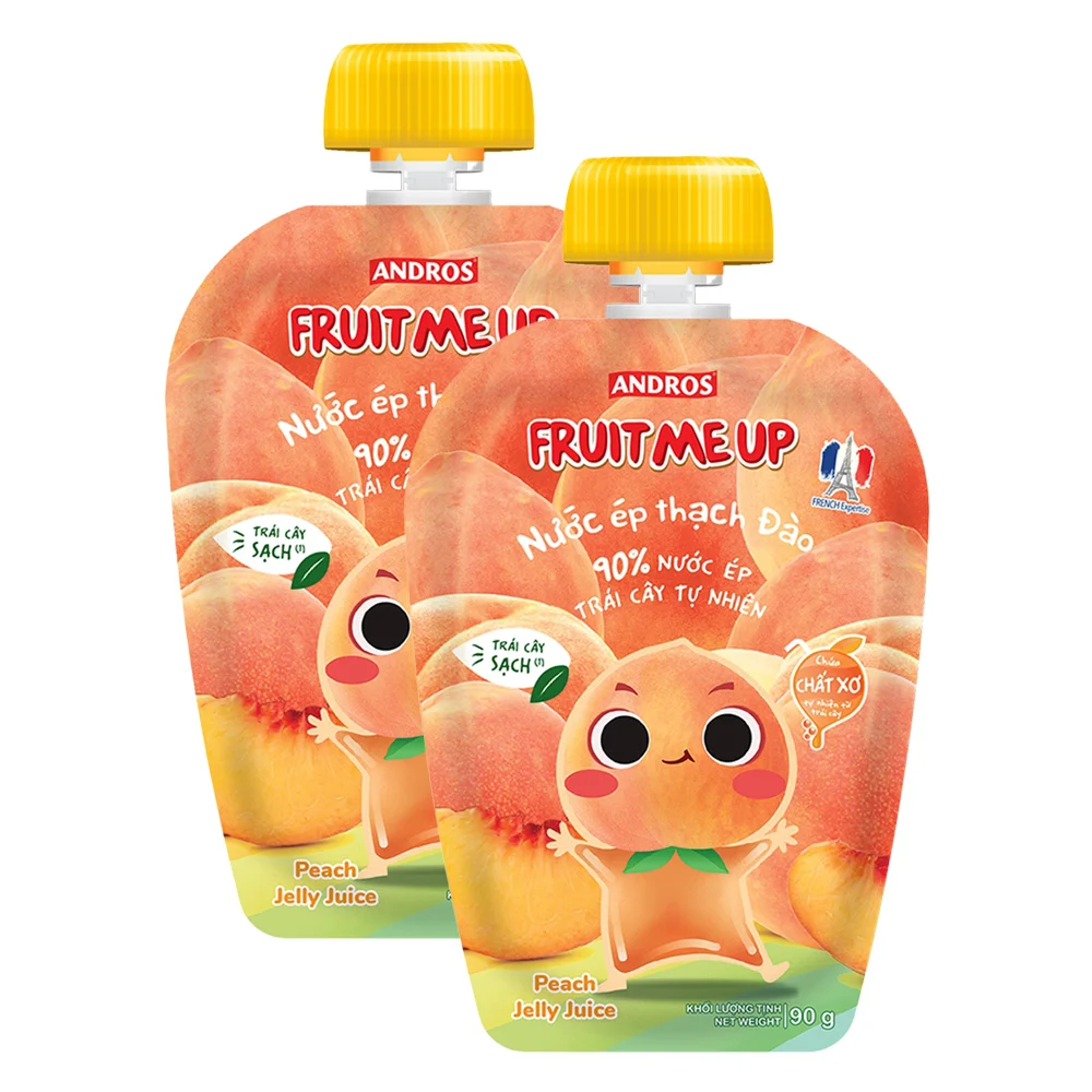 Combo 2 Fruit Me Up Nước ép thạch đào túi 90g