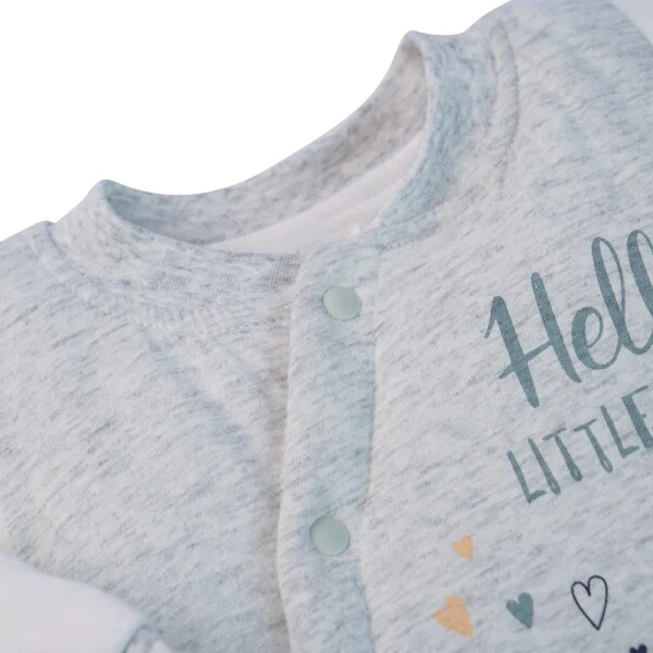 Bodysuit đông vải dày Voi con Animo MN922025 (0-12M,Xám)