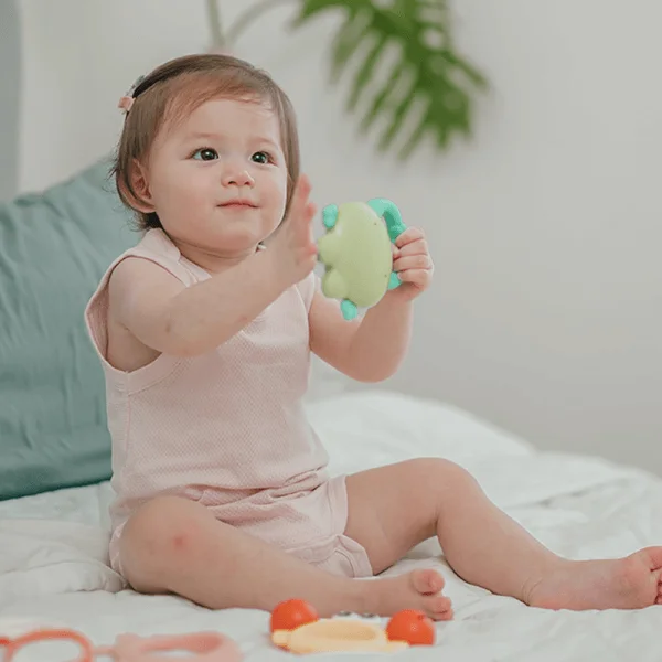 Bodysuit tính năng tam giác, vải lưới Animo I0322027 (0-12M,Hồng )