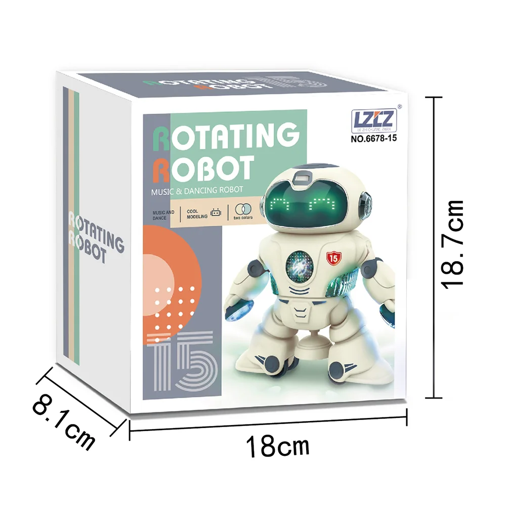 Robot âm nhạc xoay 360 độ có đèn YN374456