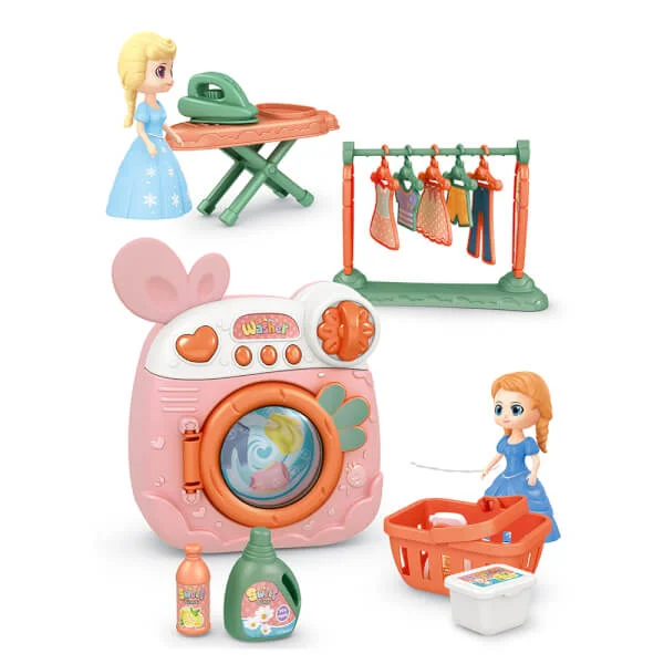 Hộp đồ chơi gia dụng giặt ủi mini kèm búp bê YN407048