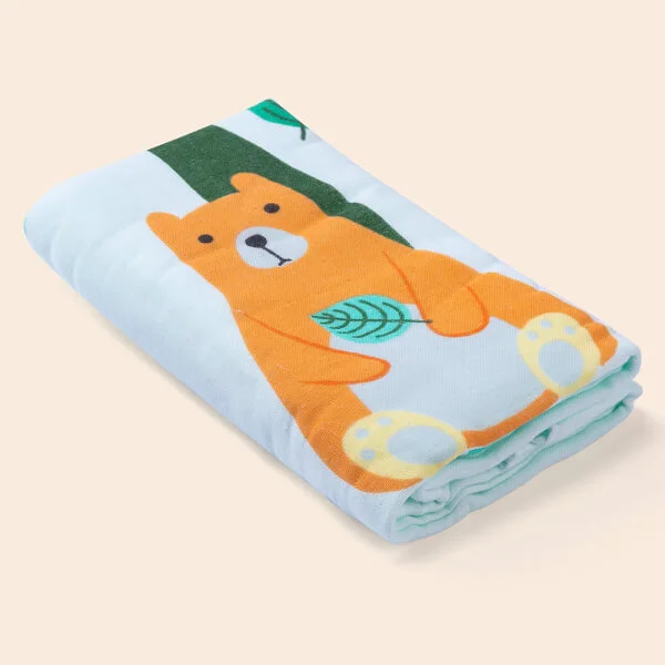 Khăn tắm trẻ em Cotton Animo BM9T (60x120cm,Xanh)
