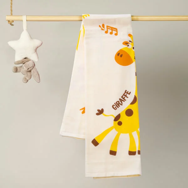 Combo 2 Khăn tắm trẻ em Cotton Animo BM9T (60x120cm,Vàng)