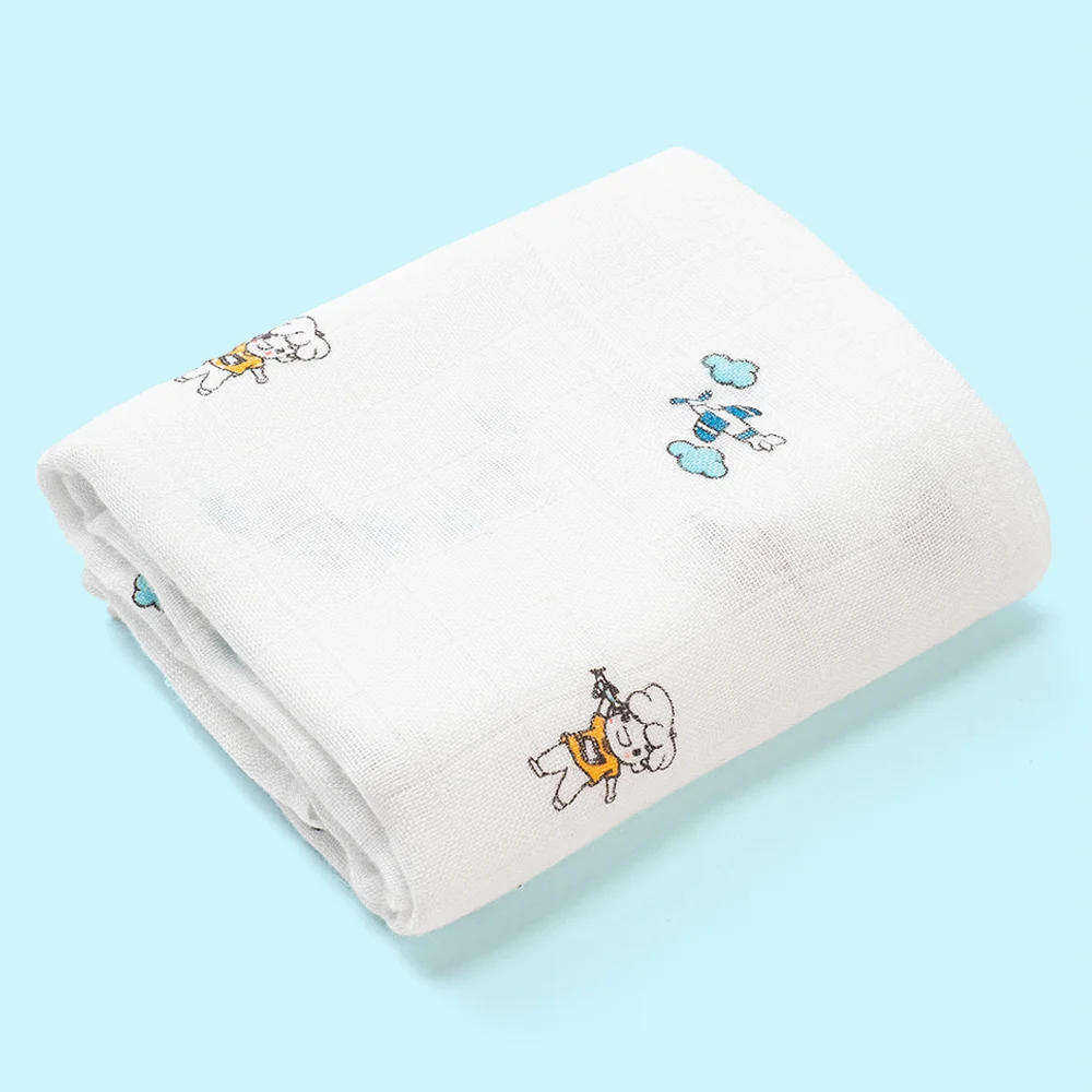 Khăn gạc sợi tre in hình Animo BM8X (60x120cm)