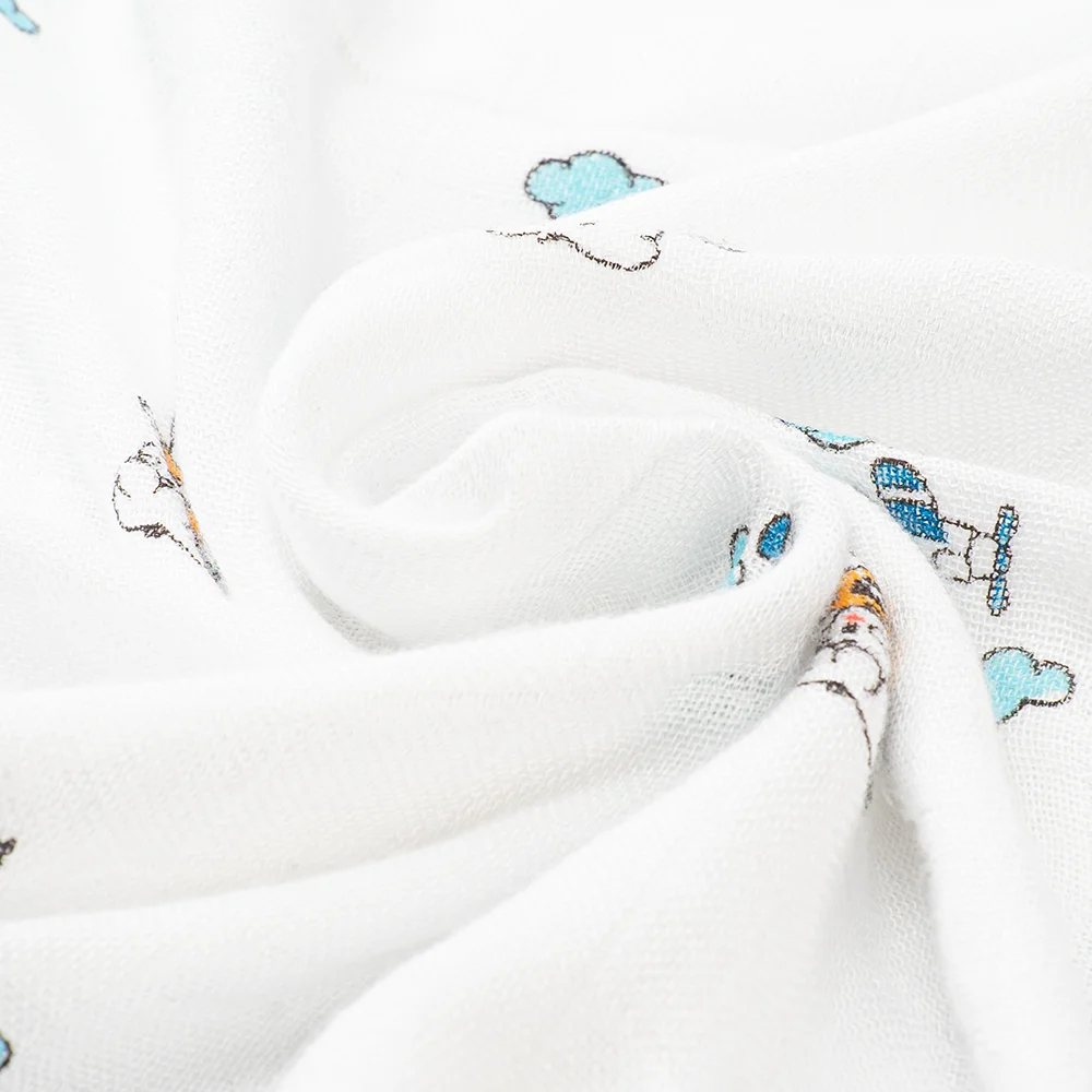 Khăn gạc sợi tre in hình Animo BM8X (60x120cm)