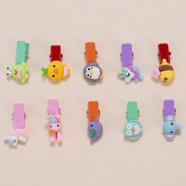Set kẹp tóc cho bé 10 món Animo A2204_MN022 (Nhiều màu)