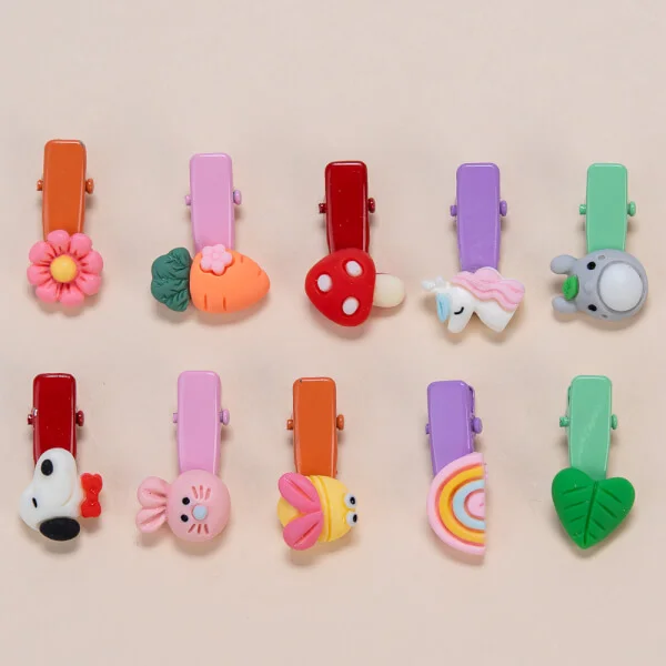 Set kẹp tóc cho bé 10 món Animo A2204_MN020 (Nhiều màu)