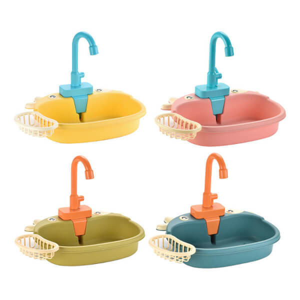 Bồn rửa chén có phun nước kèm dụng cụ và rau củ LH16872656