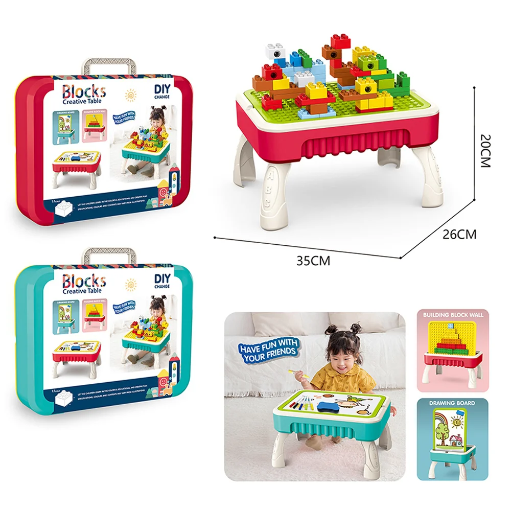 Bộ hộp đựng và bàn lego lắp ráp 4 in 1 kèm bảng vẽ, 50pcs CY370782 (giao ngẫu nhiên)