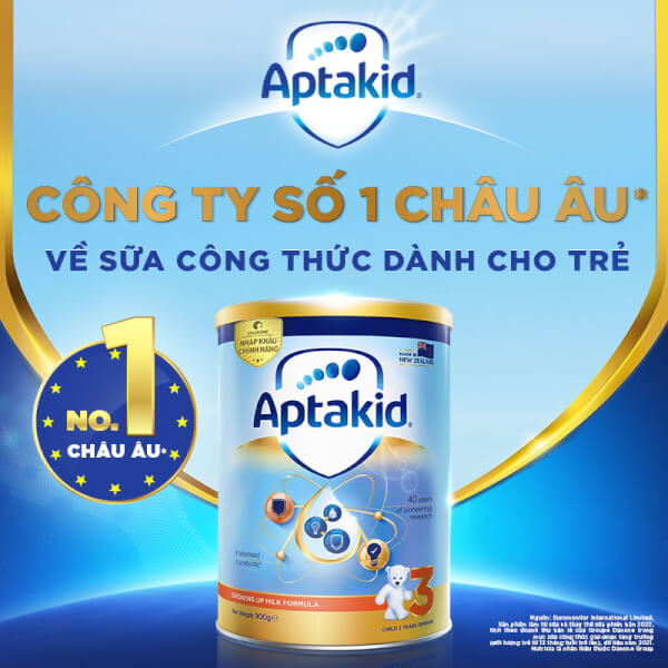 Combo 3 lon Thực phẩm bổ sung Aptakid số 3 900g (trên 2 tuổi)