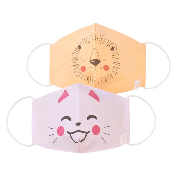 Set 2 khẩu trang bé gái Animo I0921005 (1-3Y,Nhiều màu, giao ngẫu nhiên)
