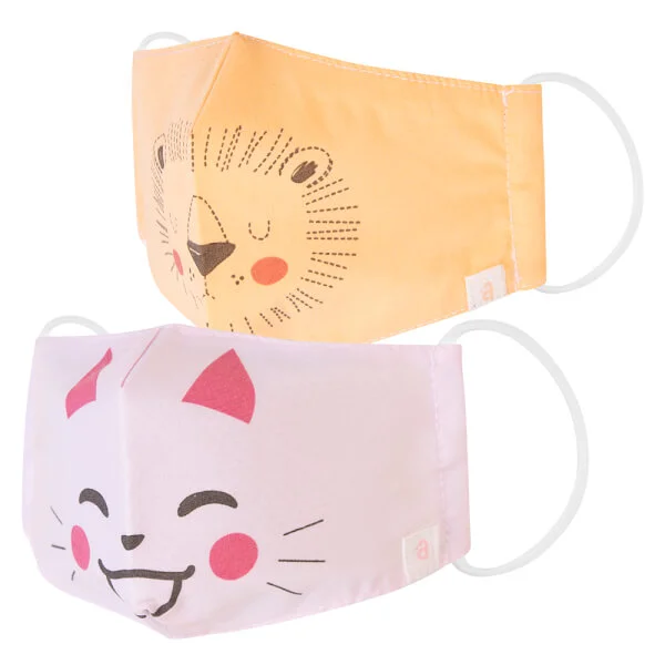 Set 2 khẩu trang bé gái Animo I0921005 (1-3Y,Nhiều màu, giao ngẫu nhiên)