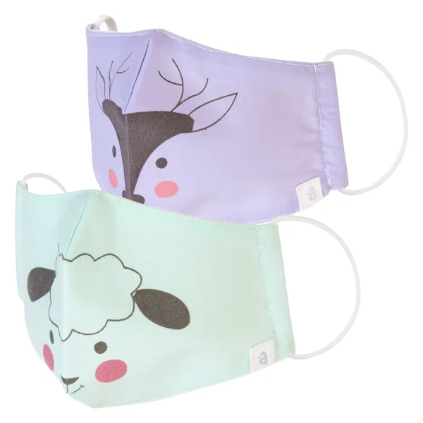 Set 2 khẩu trang bé trai Animo I0921007 (1-3Y,Nhiều màu, giao ngẫu nhiên)