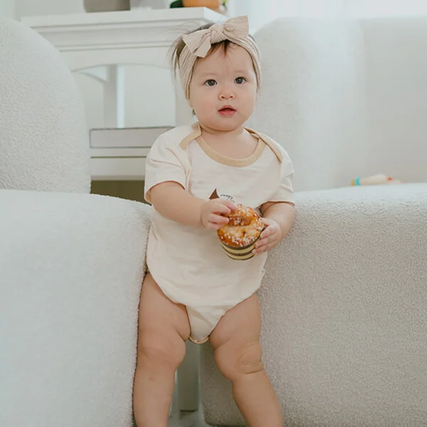 Set 2 bodysuit tam giác Ht thú cưng Animo M522001 -16 (0-12M,Nâu nhạt)