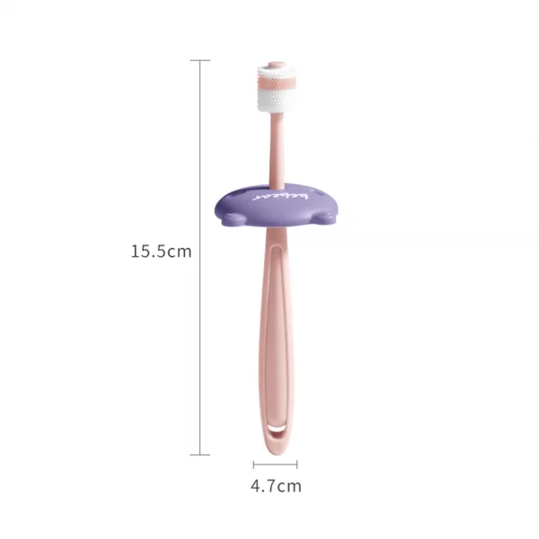 Bàn chải 360 độ kháng khuẩn Bebear (Hồng, BHK133)