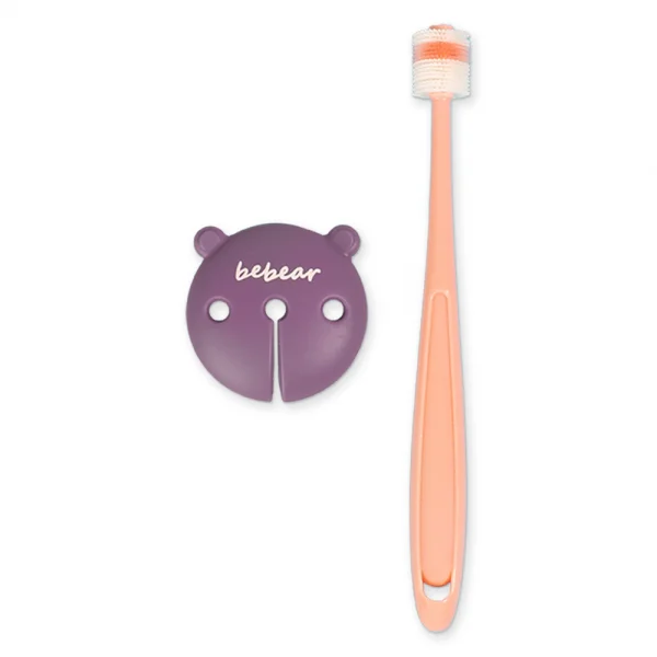 Bàn chải 360 độ kháng khuẩn Bebear (Hồng, BHK133)