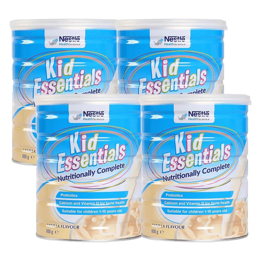 Combo 4 thực phẩm dinh dưỡng y học Kid Essentials Australia 800g hương vani (1-10 tuổi)
