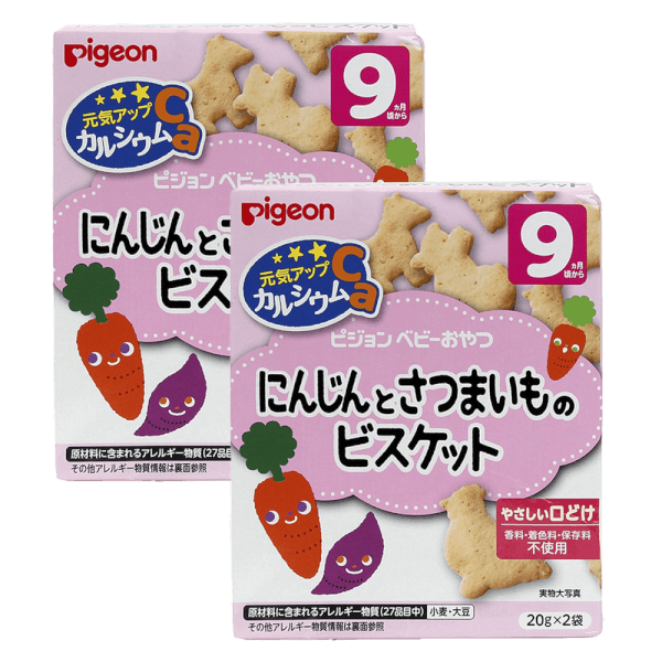 Combo 2 Bánh quy vị cà rốt và khoai lang Pigeon 40g