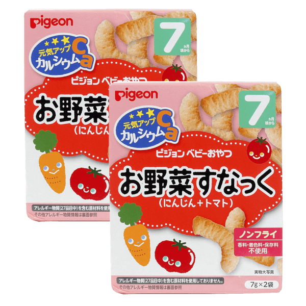 Combo 2 Bánh snack vị cà rốt và cà chua Pigeon 14g