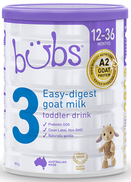 Sữa dê Bubs Goat số 3 800g (12-36 tháng)