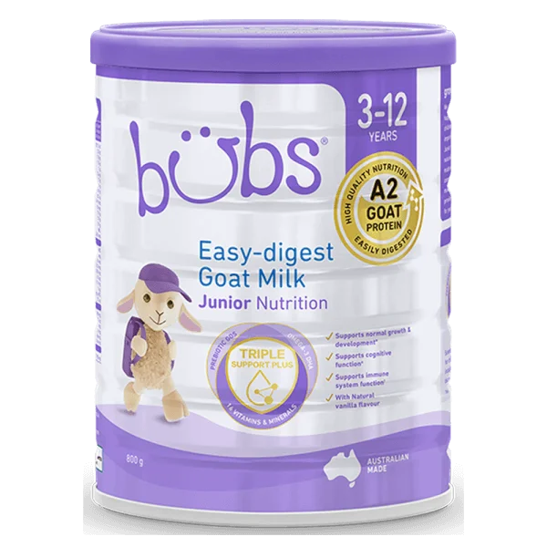 Combo 3 Sữa dê Bubs Goat số 4 Junior 800g (3-12 tuổi)