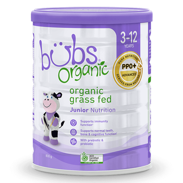 Combo 2 Sữa Bubs Organic Bovine số 4 Junior 800g (3-12 tuổi)