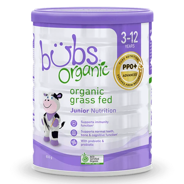 Combo 3 Sữa Bubs Organic Bovine số 4 Junior 800g (3-12 tuổi)