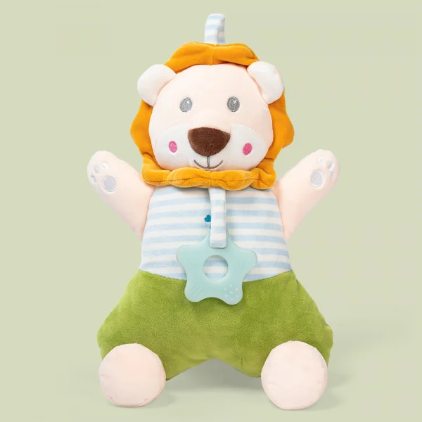 Thú bông cầm tay sư tử kèm lục lạc Animo (TN)