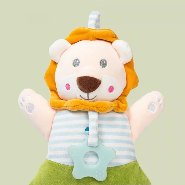 Thú bông cầm tay sư tử kèm lục lạc Animo (TN)