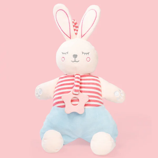 Thú bông cầm tay thỏ kèm lục lạc Animo (TN)