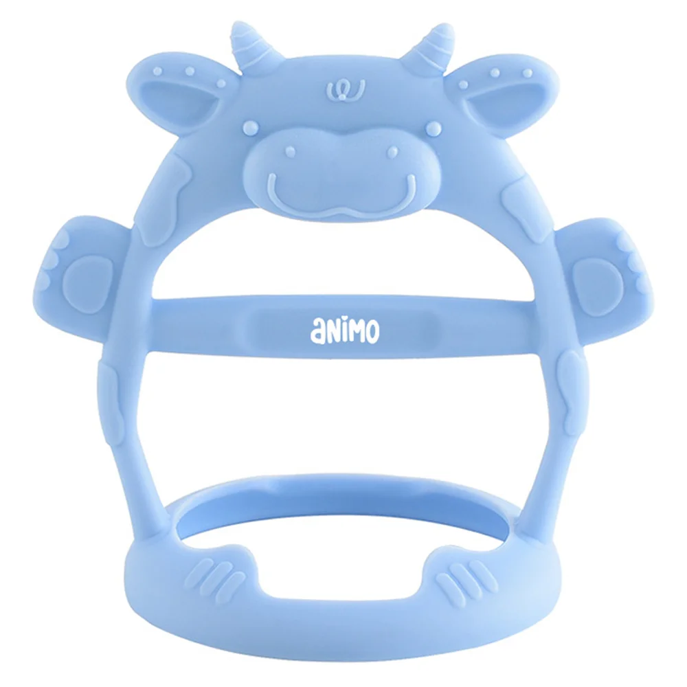 Gặm nướu vòng tay Silicone con bò Animo (xanh dương)