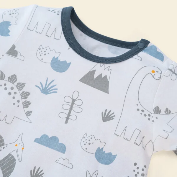 Set 2 body đùi khủng long Animo NB522016 (0-12M, Xanh Trắng)