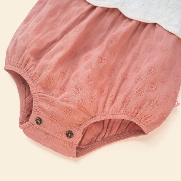 Bodysuit bé gái tam giác Animo TX822001 (0-12M, Hồng)