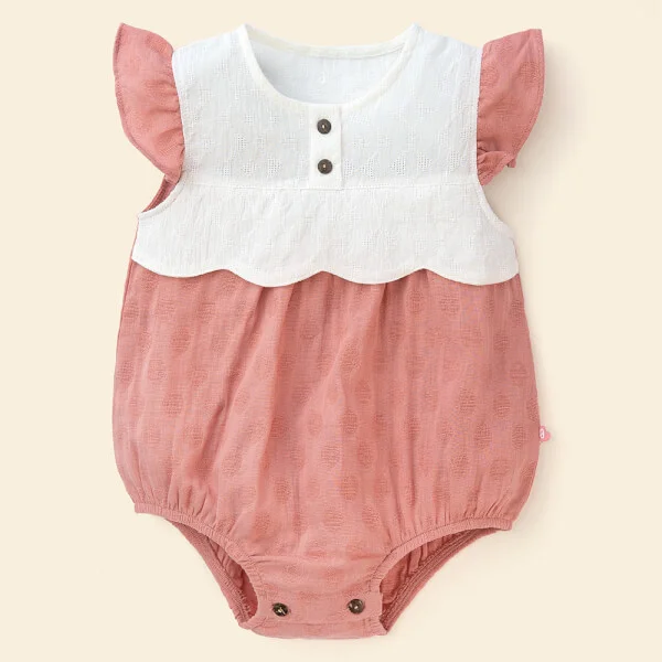 Bodysuit bé gái tam giác Animo TX822001 (0-12M, Hồng)