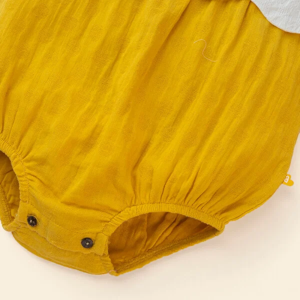 Bodysuit bé gái tam giác Animo TX822001 (0-12M,Vàng)