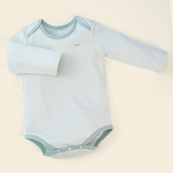 Set Bodysuit tam giác DT Animo KV1122058 (0-12M, Xanh lá_trắng họa tiết)