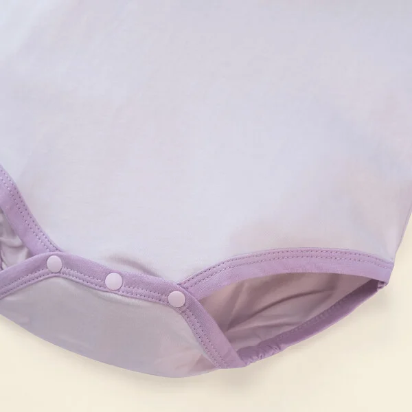 Set Bodysuit tam giác DT Animo KV1122061 (0-12M, Tím_trắng họa tiết)